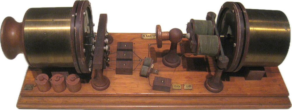 1878 Carbon-resistance telephone transmitter cutout