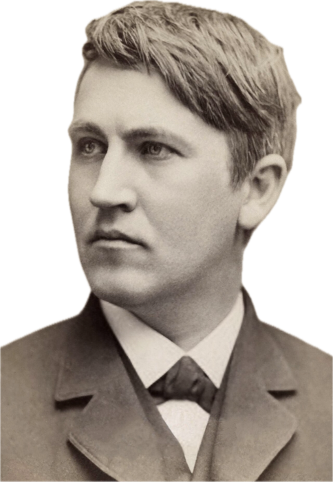Thomas Edison 1878 archival cutout