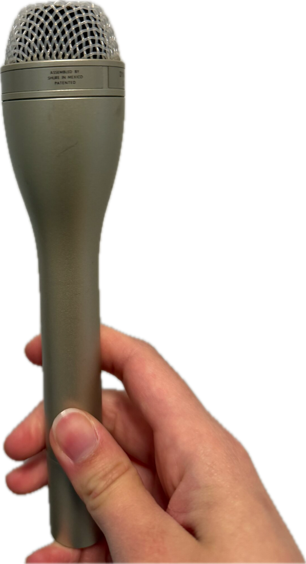 Shure SM61 microphone hardware cutout